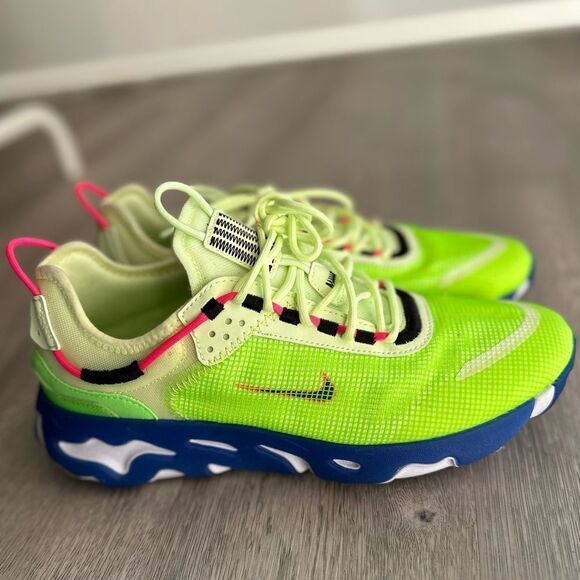 Rare Nike React Live Premium Barely Volt Green Pink Blue CZ9081-700 Mens 9.5 - Picture 7 of 8